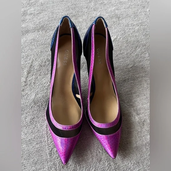 Guess GWCIERA Purple and Blue Heels - Size 8.5 - Picture 2 of 6